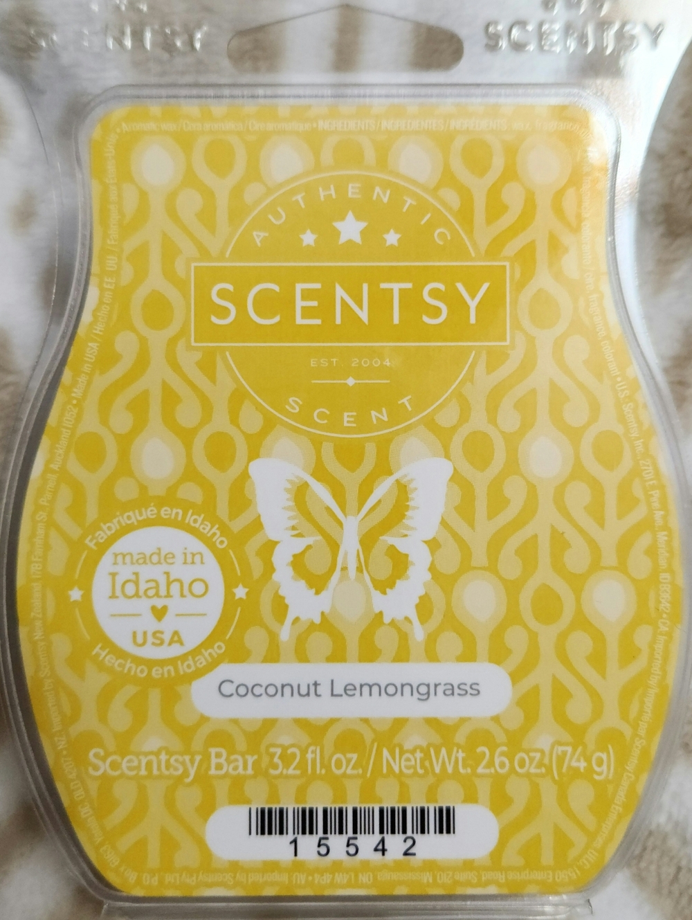 COCONUT LEMONGRASS Wax Bar, Scentsy